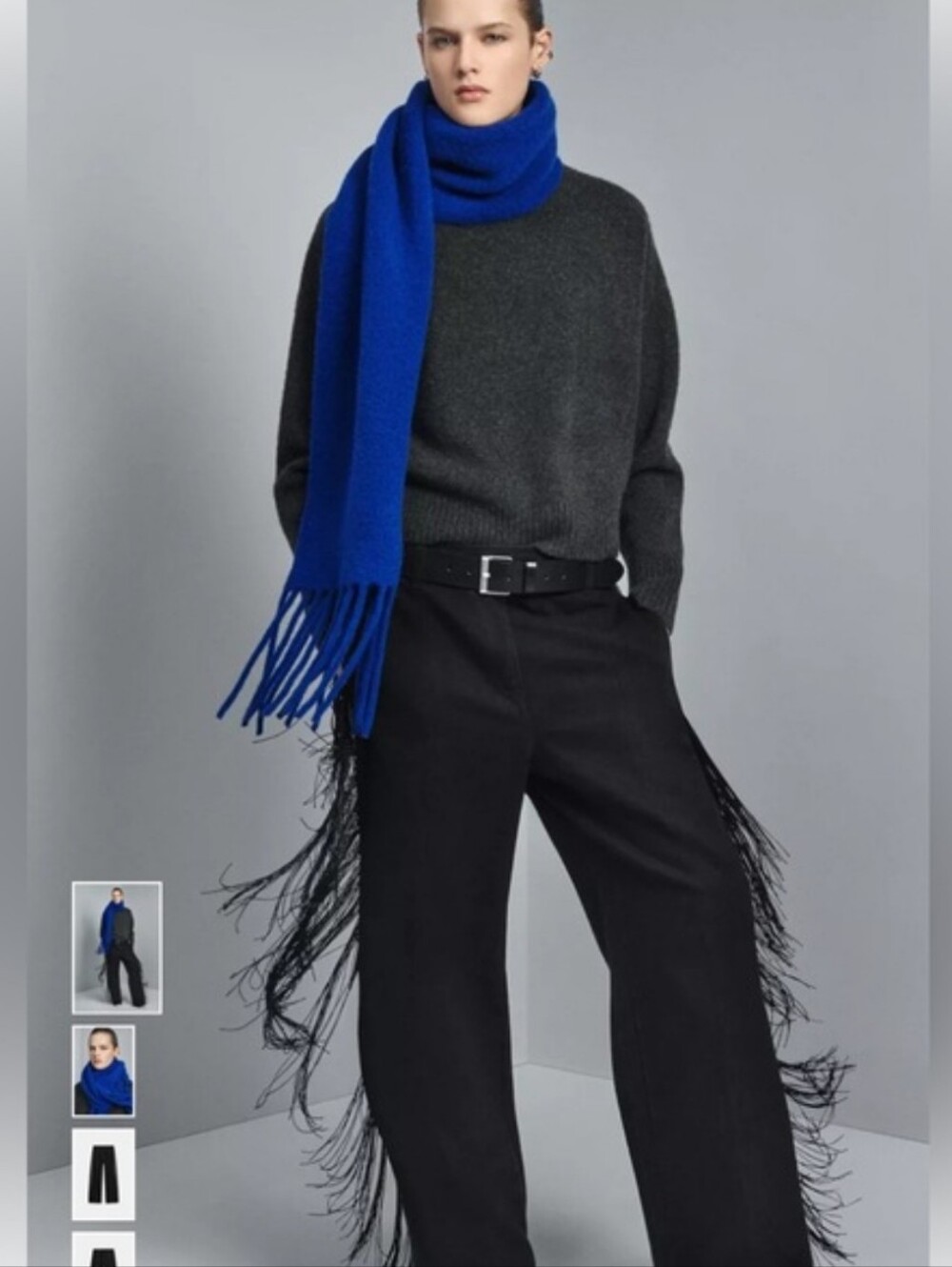 Zara fringed trousers ($175) size 6
